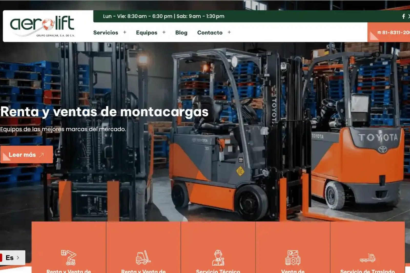 Aerolift es una empresa especializada en plataformas de elevación y montacargas